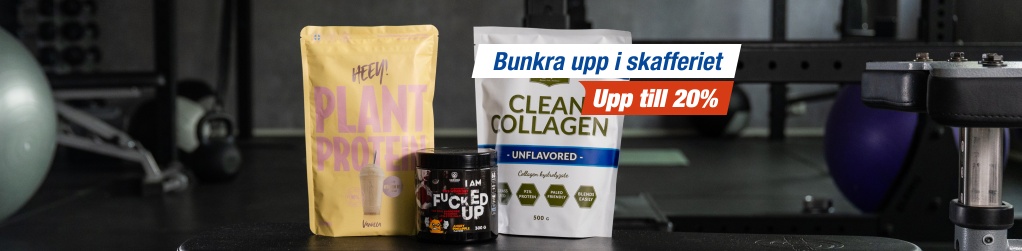 Upp till 20% p kosttillskott och livsmedel